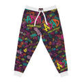 ADHD Graffiti Joggers — Colorful 'Wired Different' All-Over Print Athletic Pants