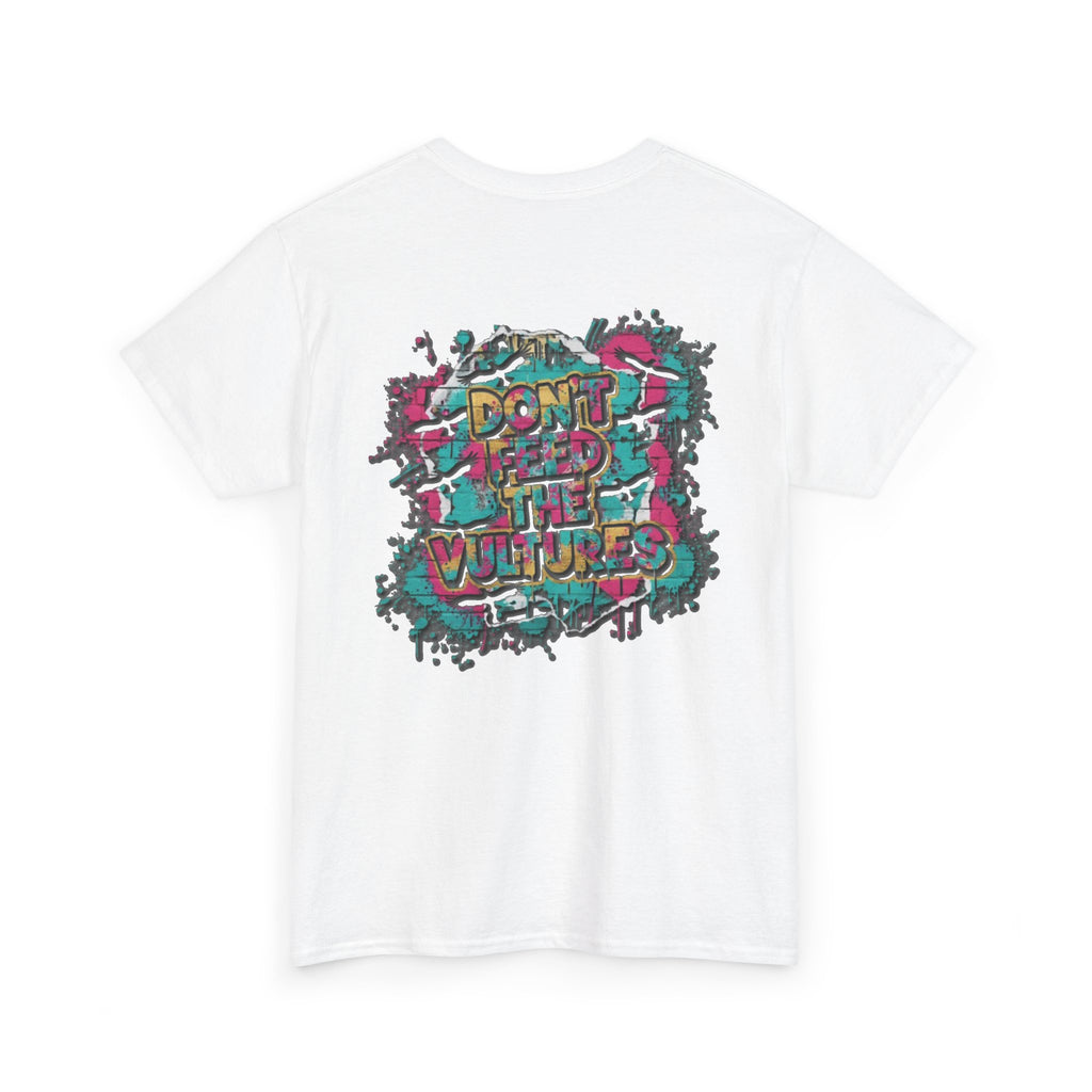 Crown Chest Tee — 'Don't Feed the Vultures' Graphic Back Streetwear T-Shirt
