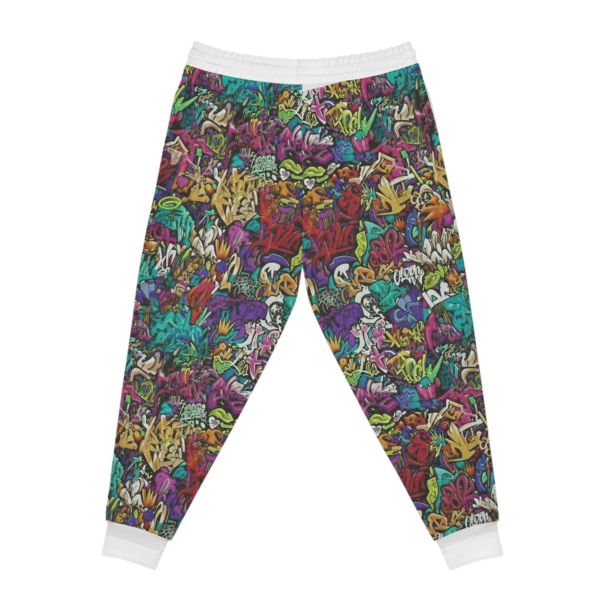 Graffiti Garden Joggers - Colorful Street Art Athletic Sweatpants