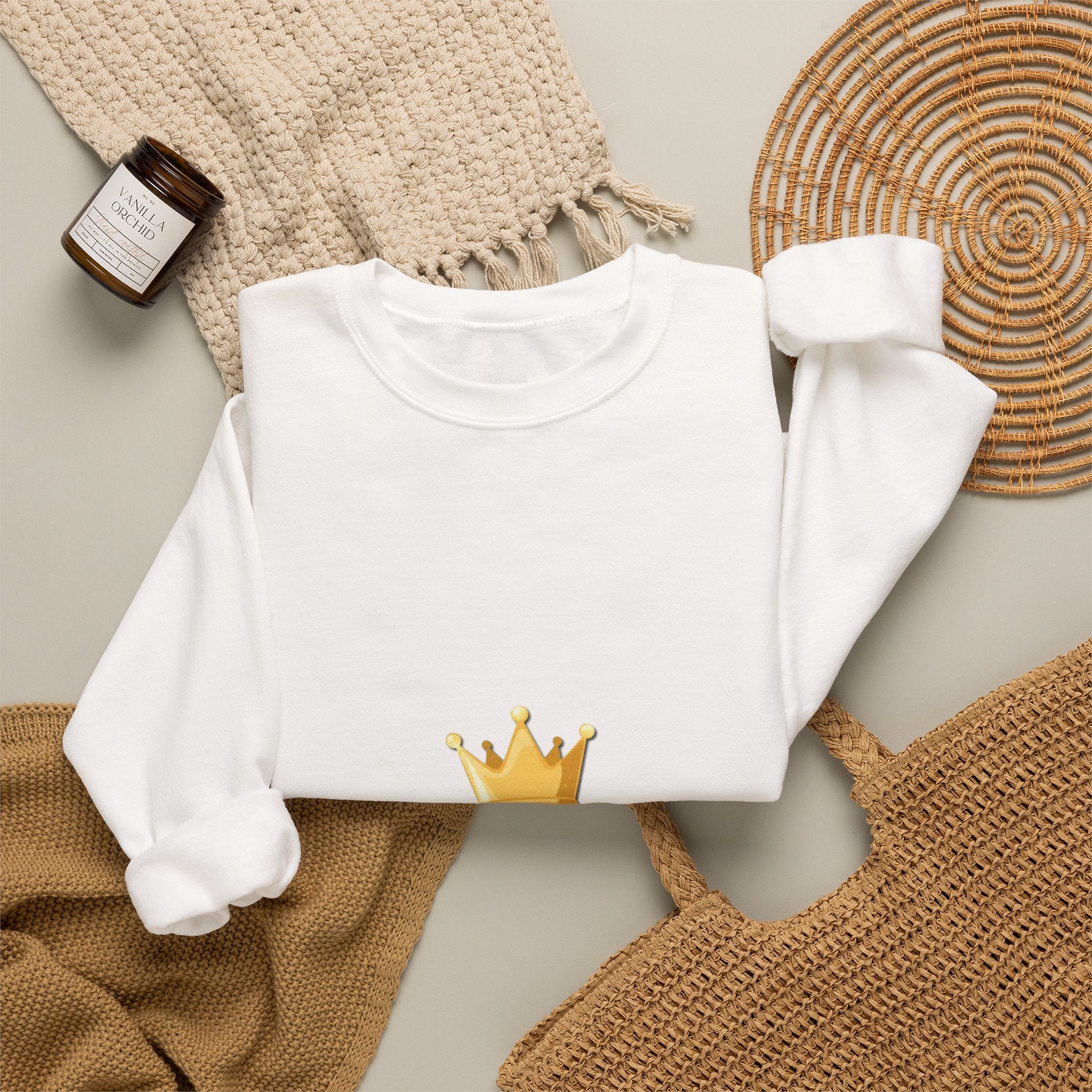 Crewneck Sweatshirt — 'Free Spirit' Graffiti Back Print