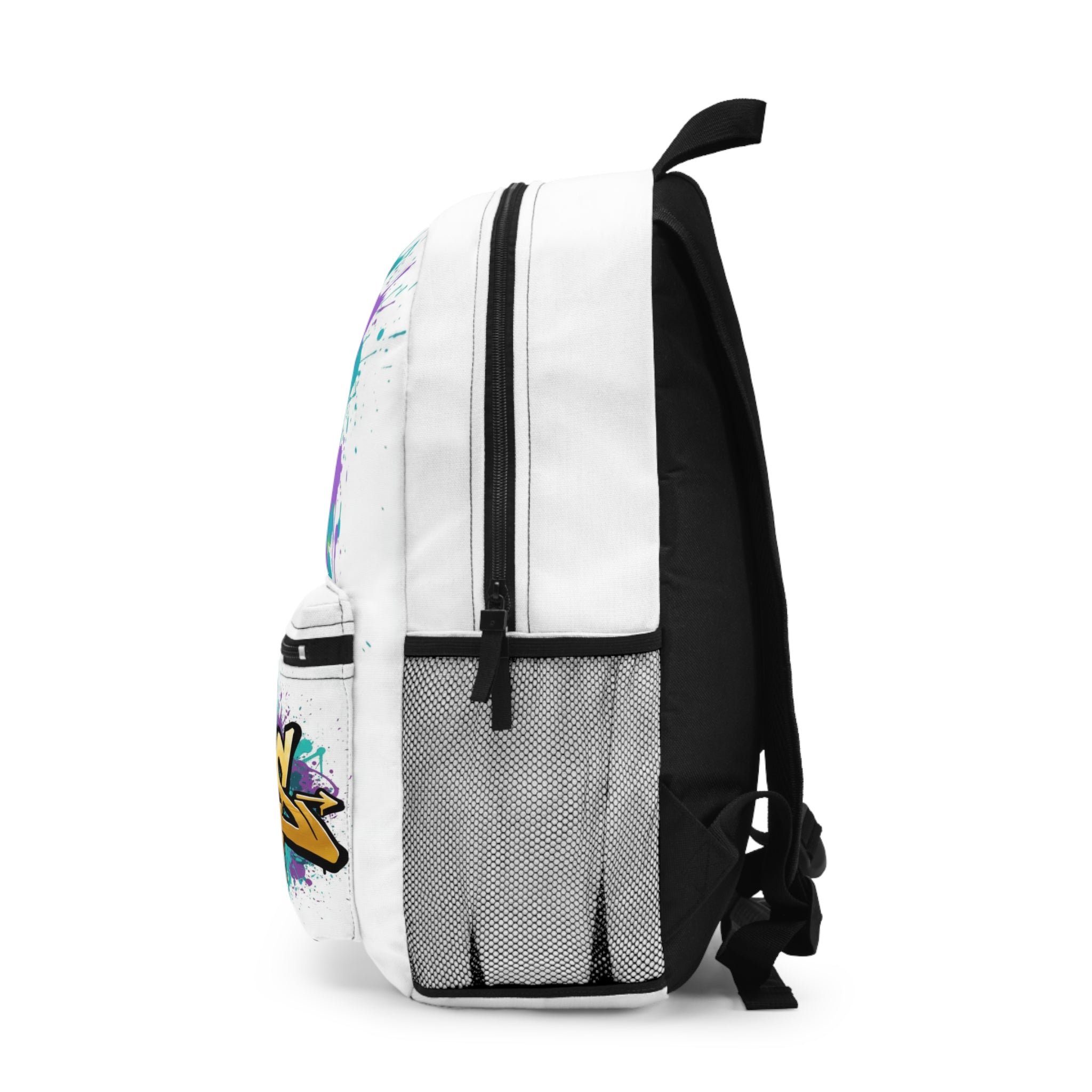 Graffiti Emoticon Soldier Backpack — Colorful Street Art Kids & Teens School Bag
