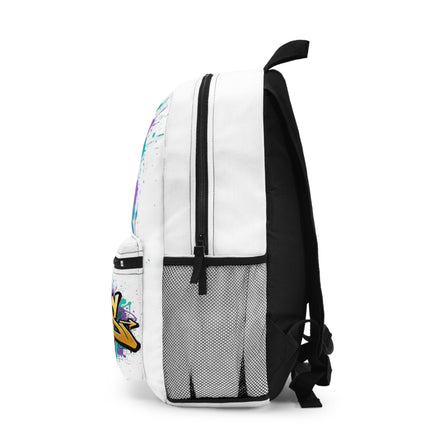 Graffiti Emoticon Soldier Backpack — Colorful Street Art Kids & Teens School Bag