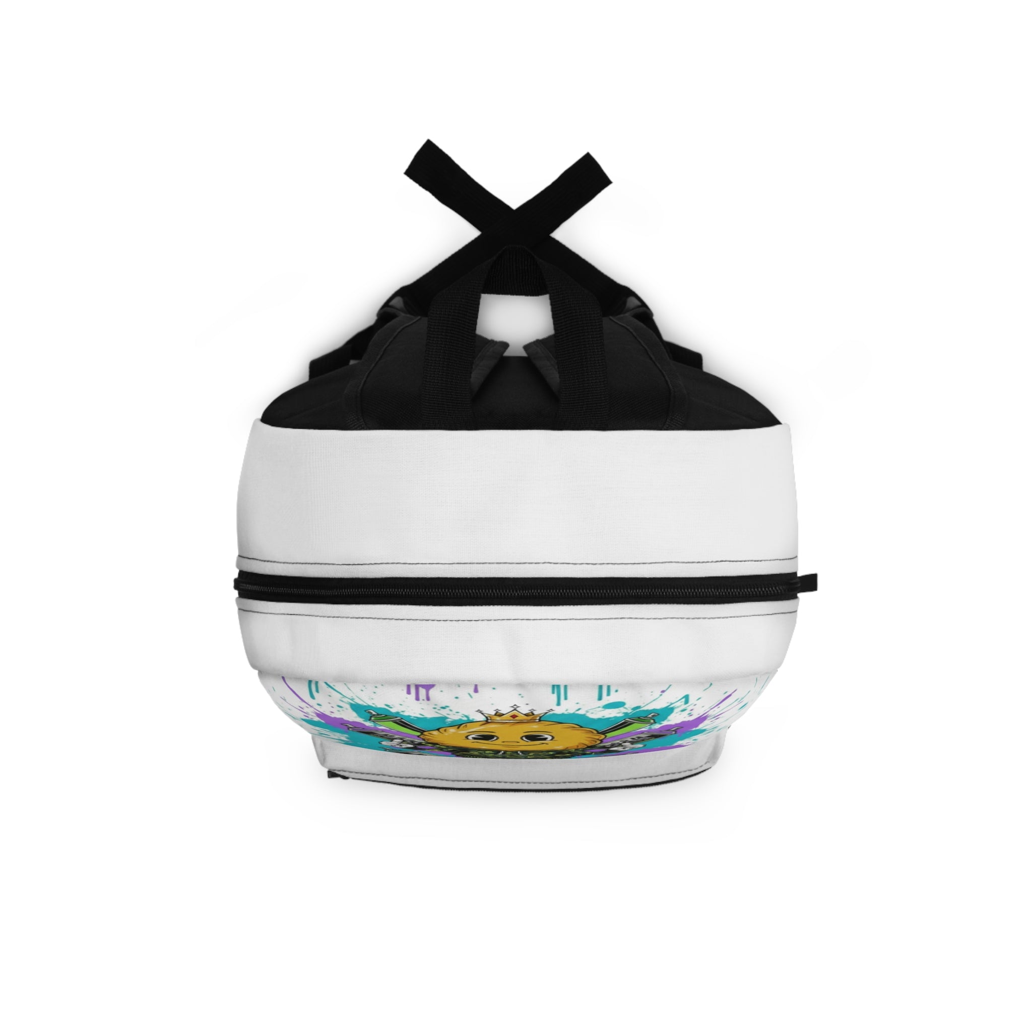 Graffiti Emoticon Soldier Backpack — Colorful Street Art Kids & Teens School Bag