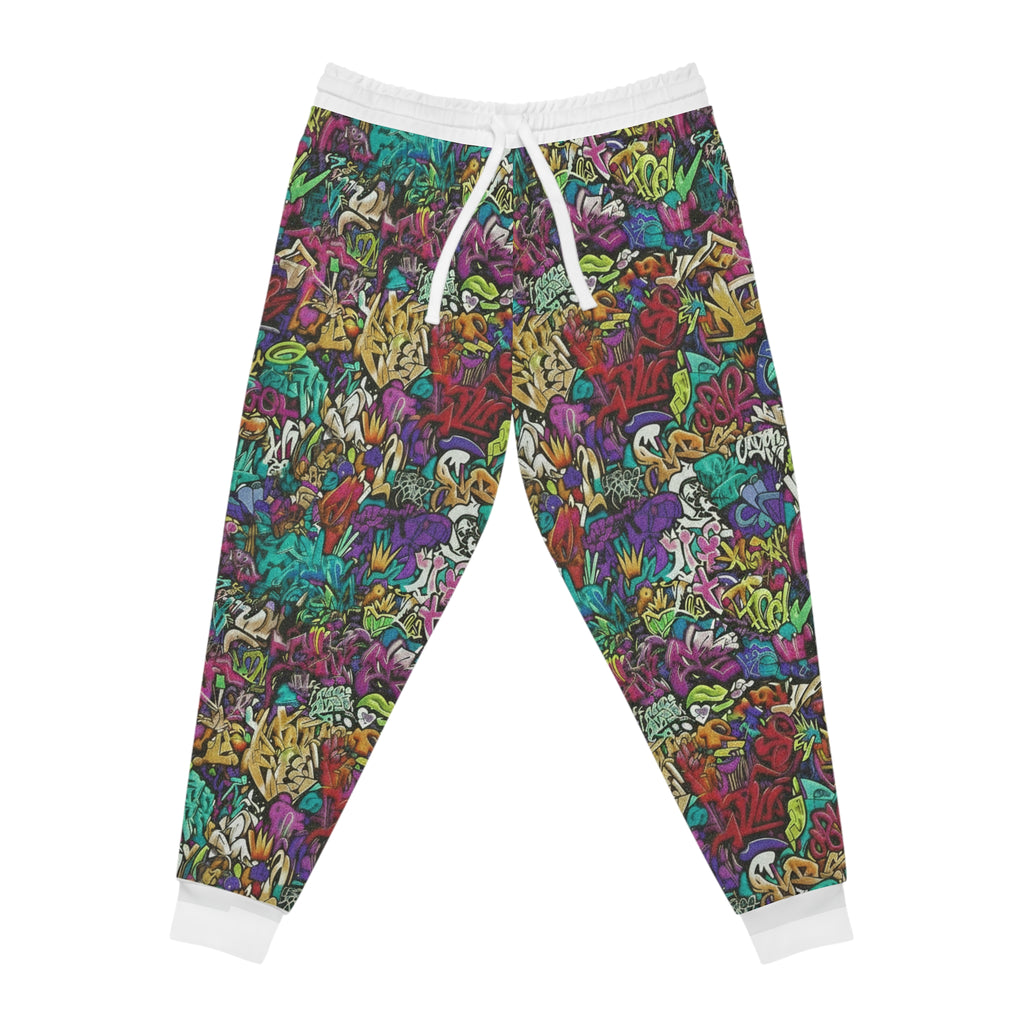 Graffiti Garden Joggers - Colorful Street Art Athletic Sweatpants