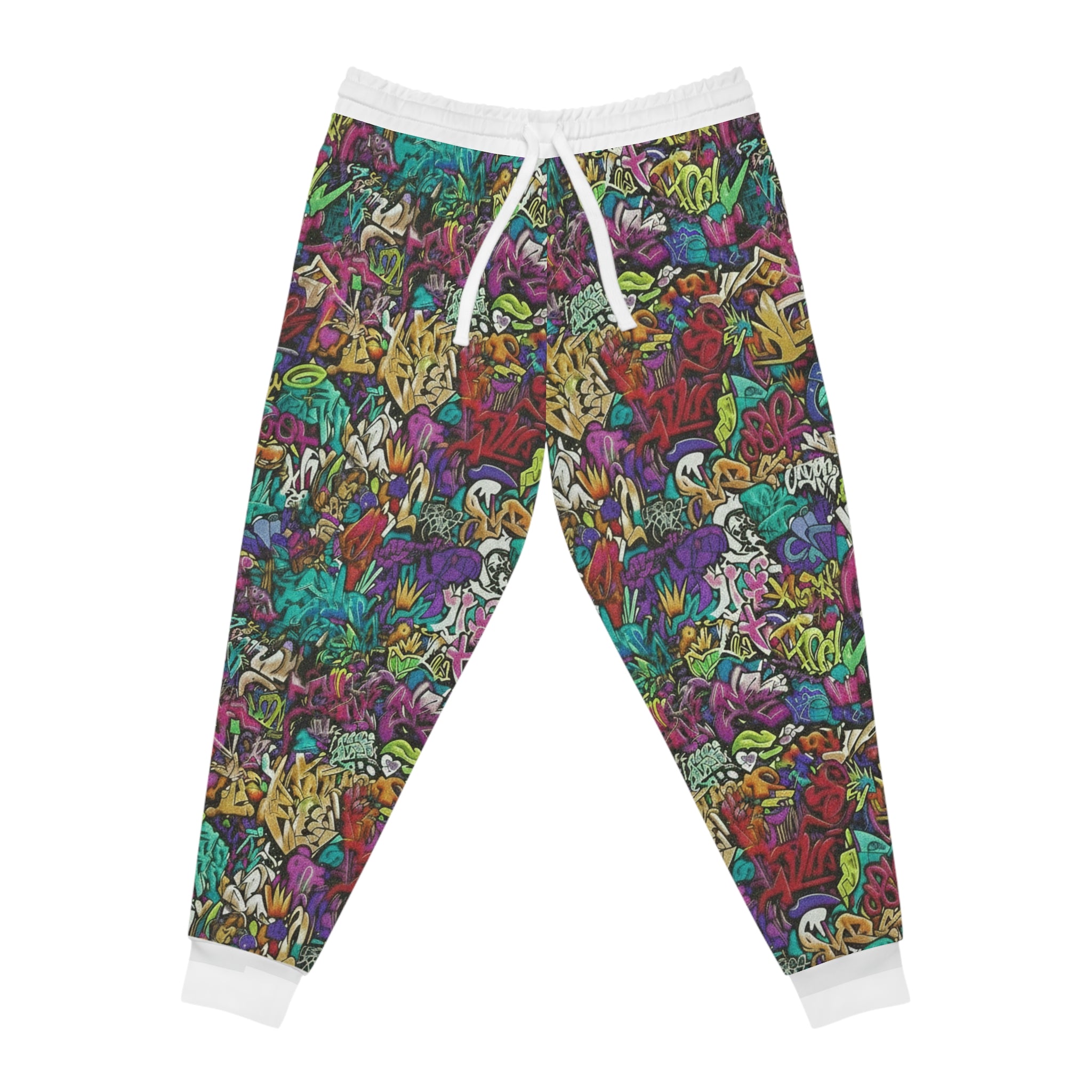 Graffiti Garden Joggers - Colorful Street Art Athletic Sweatpants