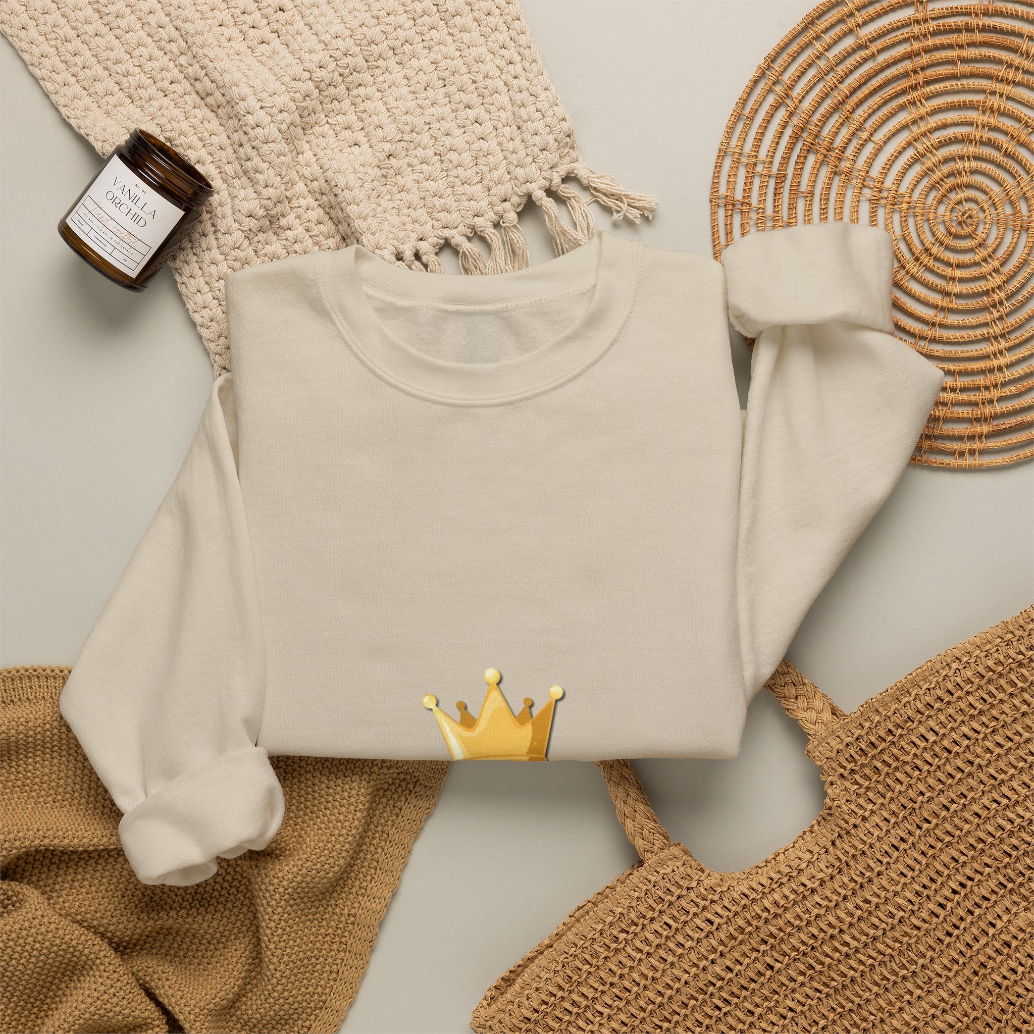 Crewneck Sweatshirt — 'Free Spirit' Graffiti Back Print