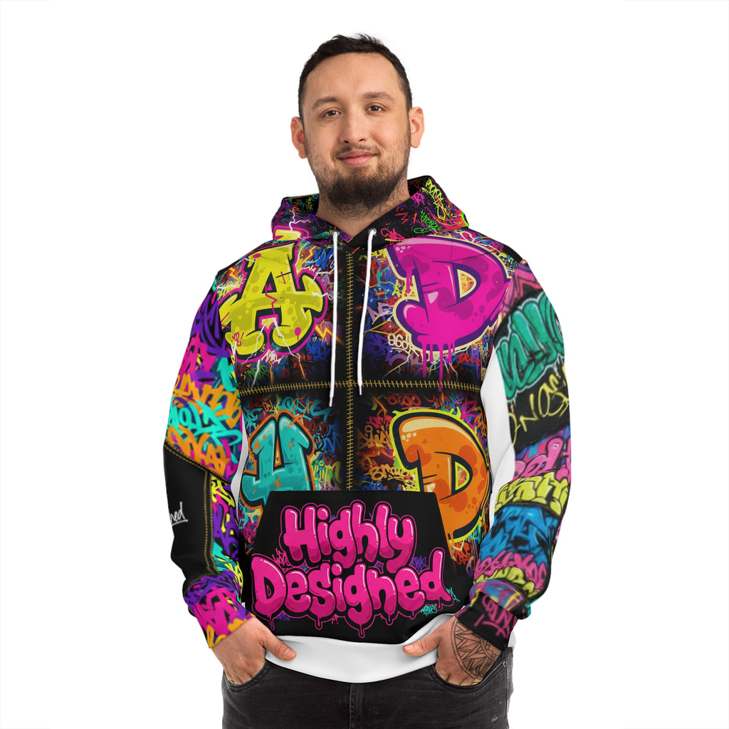 ADHD Patchwork Fashion Hoodie — Authentically Different. Highly Designed.