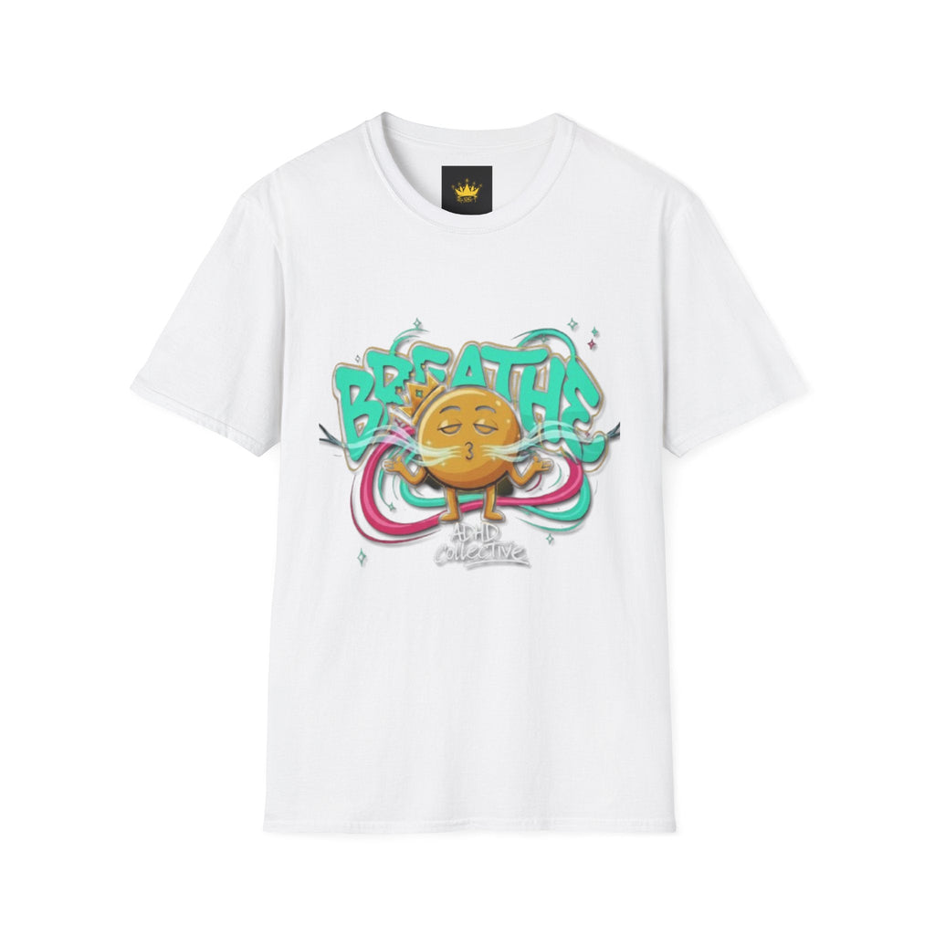 ADHD Collective Breath T - Front with BREATHE graffiti design