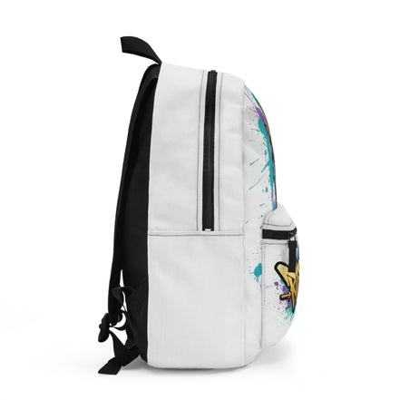 Graffiti Emoticon Soldier Backpack — Colorful Street Art Kids & Teens School Bag