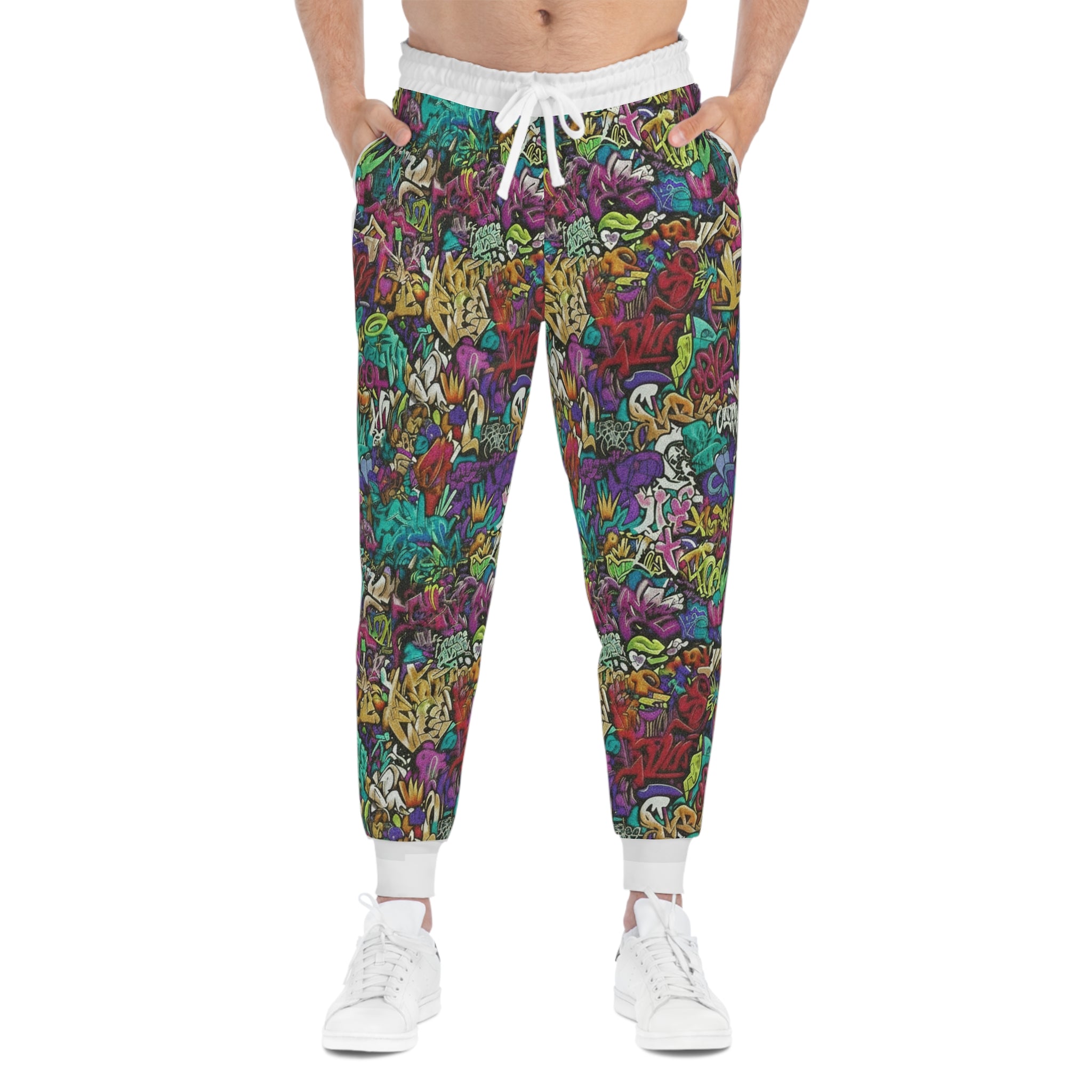 Graffiti Garden Joggers - Colorful Street Art Athletic Sweatpants