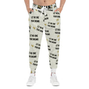 Let No One Your Dreams Joggers — Motivational All-Over-Print Athletic Pants
