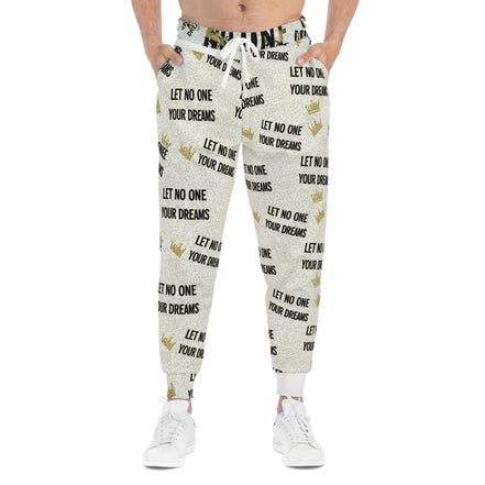 Let No One Your Dreams Joggers — Motivational All-Over-Print Athletic Pants
