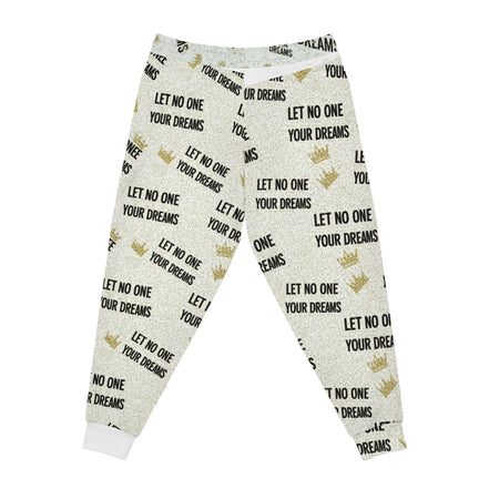 Let No One Your Dreams Joggers — Motivational All-Over-Print Athletic Pants