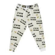 Let No One Your Dreams Joggers — Motivational All-Over-Print Athletic Pants