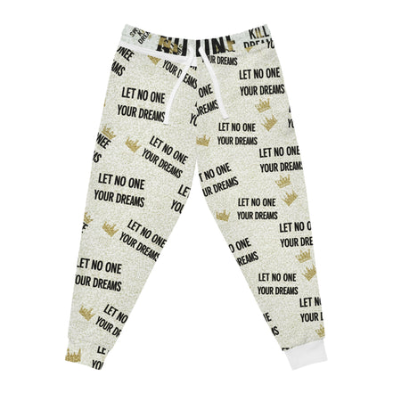 Let No One Your Dreams Joggers — Motivational All-Over-Print Athletic Pants