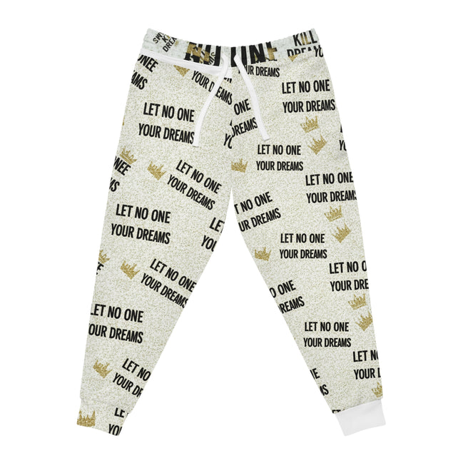 Let No One Your Dreams Joggers — Motivational All-Over-Print Athletic Pants