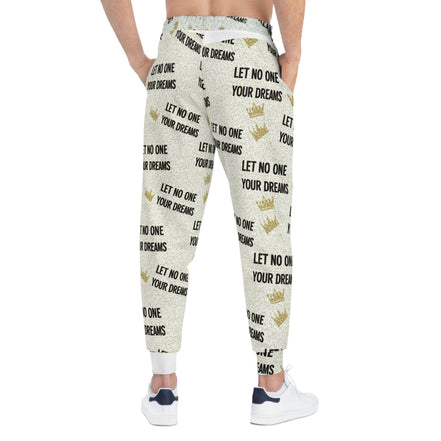 Let No One Your Dreams Joggers — Motivational All-Over-Print Athletic Pants