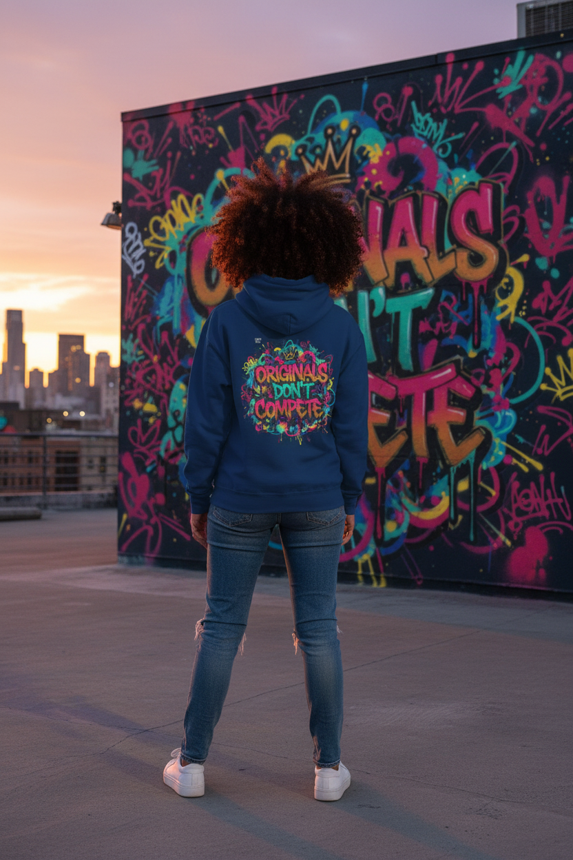 Blue Woman Back Design Matching Wall