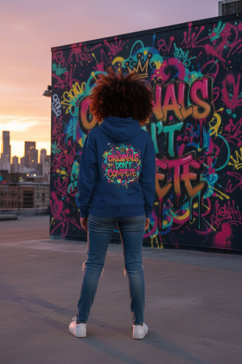 Blue Woman Back Design Matching Wall