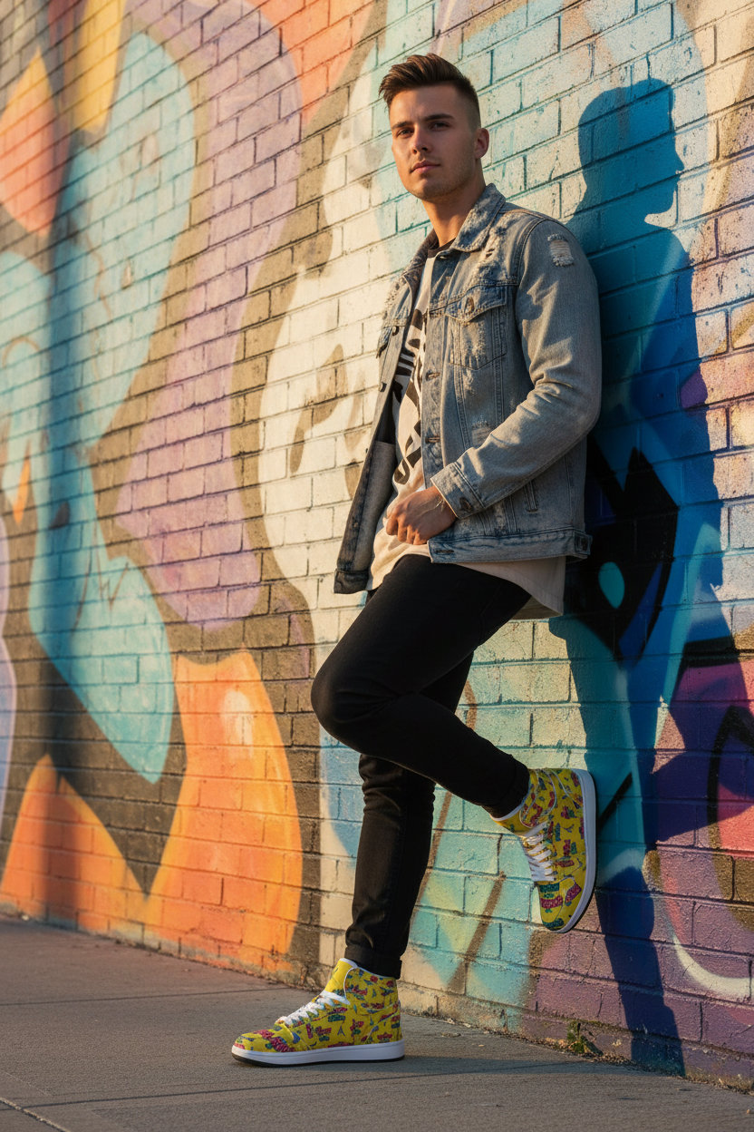 Dancer That Dreams male denim mural