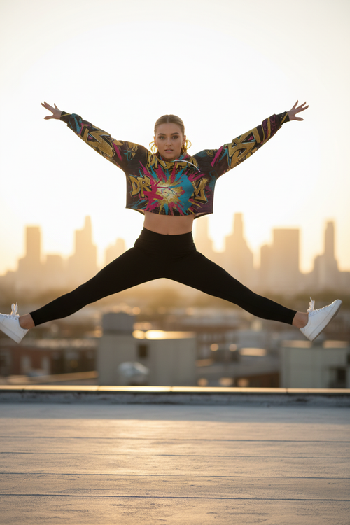 Dream Crop Hoodie - Rooftop Leap