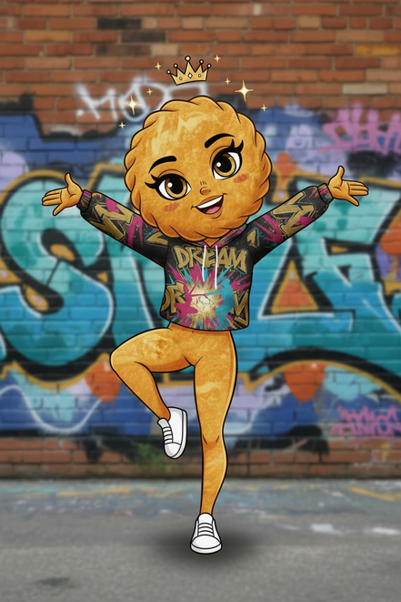 Miss BEEFS Cartoon Dance Pose
