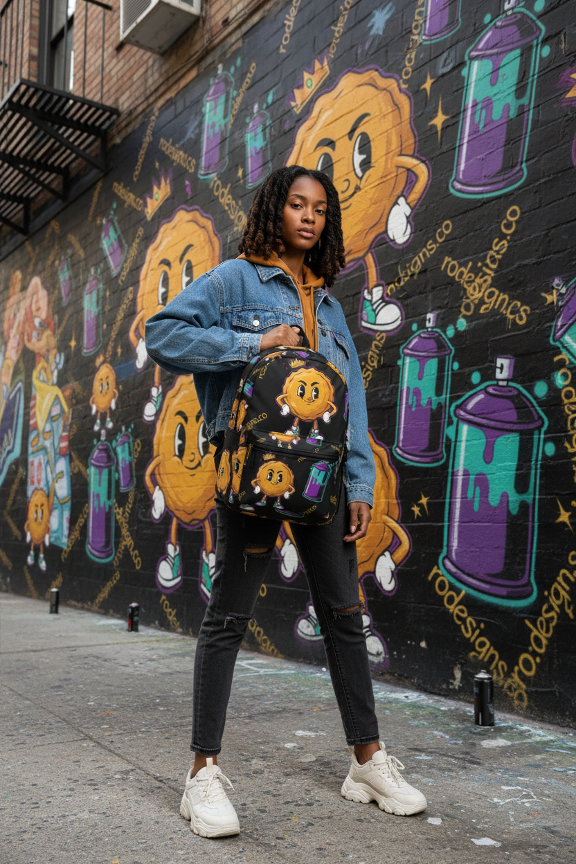 Mockup 4 — Black Woman, Street Wall
